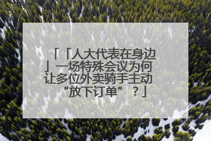 「人大代表在身边」一场特殊会议为何让多位外卖骑手主动“放下订单”？