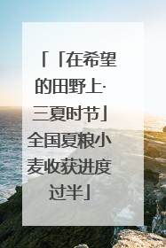 「在希望的田野上·三夏时节」全国夏粮小麦收获进度过半