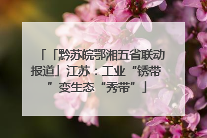 「黔苏皖鄂湘五省联动报道」江苏：工业“锈带”变生态“秀带”