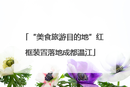 “美食旅游目的地”红框装置落地成都温江