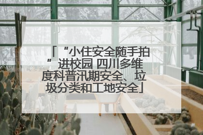 “小住安全随手拍”进校园 四川多维度科普汛期安全、垃圾分类和工地安全