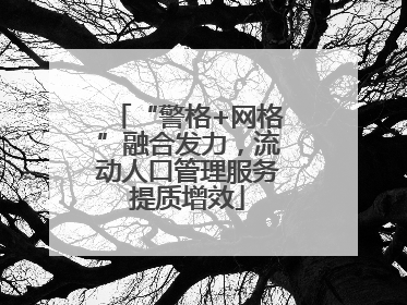 “警格+网格”融合发力，流动人口管理服务提质增效