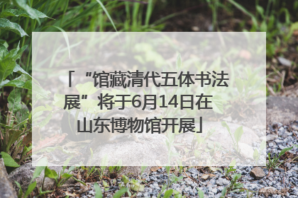 “馆藏清代五体书法展”将于6月14日在山东博物馆开展