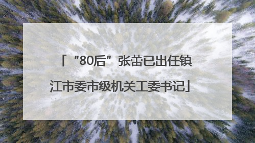 “80后”张蕾已出任镇江市委市级机关工委书记