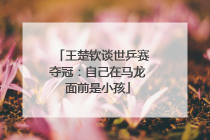 王楚钦谈世乒赛夺冠：自己在马龙面前是小孩