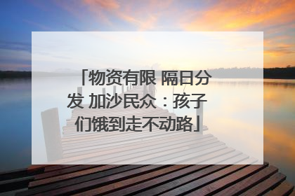 物资有限 隔日分发 加沙民众：孩子们饿到走不动路