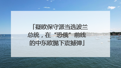 疑欧保守派当选波兰总统，在“恐俄”前线的中东欧抛下震撼弹