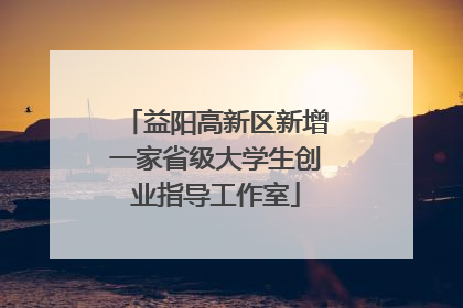 益阳高新区新增一家省级大学生创业指导工作室
