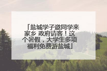 盐城学子邀同学来家乡 政府请客！这个暑假，大学生多项福利免费游盐城