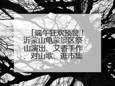 端午狂欢预警！沂蒙山龟蒙景区祭山演出、艾香手作、对山歌、逛市集！速来嗨玩~