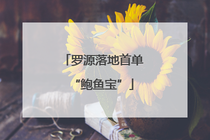 罗源落地首单“鲍鱼宝”