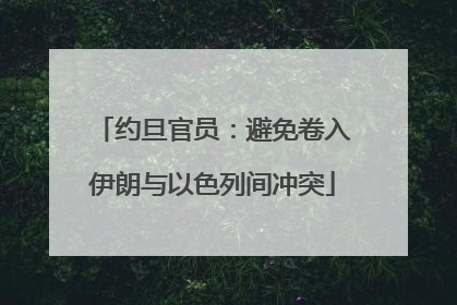 约旦官员：避免卷入伊朗与以色列间冲突