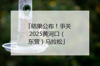 结果公布！事关2025黄河口（东营）马拉松