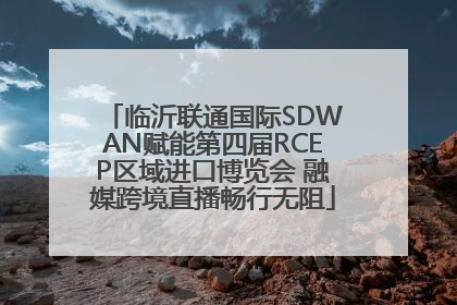 临沂联通国际SDWAN赋能第四届RCEP区域进口博览会 融媒跨境直播畅行无阻