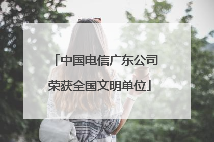 中国电信广东公司荣获全国文明单位