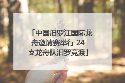中国汨罗江国际龙舟邀请赛举行 24支龙舟队汨罗竞渡