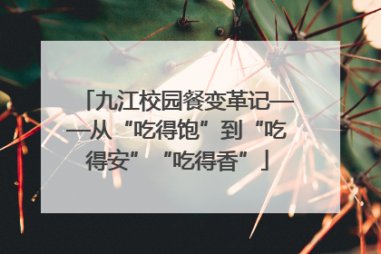 九江校园餐变革记——从“吃得饱”到“吃得安”“吃得香”
