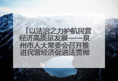 以法治之力护航民营经济高质量发展——泉州市人大常委会召开推进民营经济促进法贯彻实施座谈会