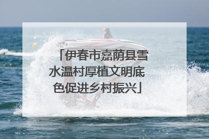 伊春市嘉荫县雪水温村厚植文明底色促进乡村振兴