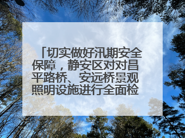 切实做好汛期安全保障，静安区对对昌平路桥、安远桥景观照明设施进行全面检查与维护