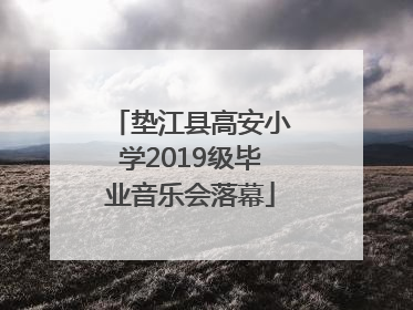 垫江县高安小学2019级毕业音乐会落幕