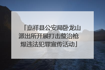 嘉祥县公安局卧龙山派出所开展打击整治枪爆违法犯罪宣传活动