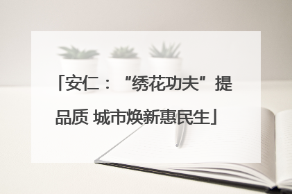 安仁：“绣花功夫”提品质 城市焕新惠民生