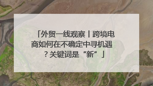 外贸一线观察丨跨境电商如何在不确定中寻机遇？关键词是“新”