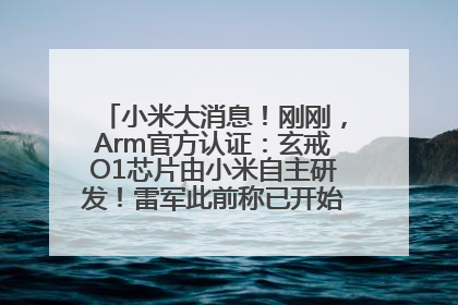 小米大消息！刚刚，Arm官方认证：玄戒O1芯片由小米自主研发！雷军此前称已开始大规模量产