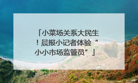 小菜场关系大民生！晨报小记者体验“小小市场监管员”