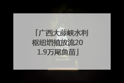 广西大藤峡水利枢纽增殖放流201.9万尾鱼苗