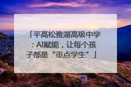 平高松雅湖高级中学：AI赋能，让每个孩子都是“重点学生”