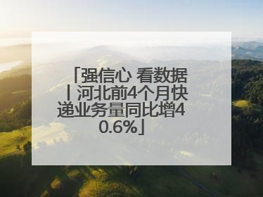 强信心 看数据丨河北前4个月快递业务量同比增40.6%