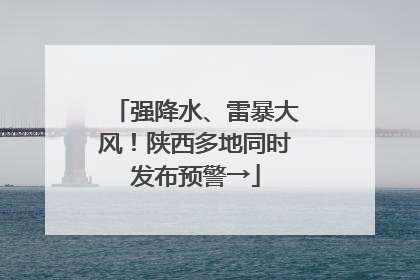 强降水、雷暴大风！陕西多地同时发布预警→