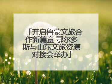开启鲁蒙文旅合作新篇章 鄂尔多斯与山东文旅资源对接会举办