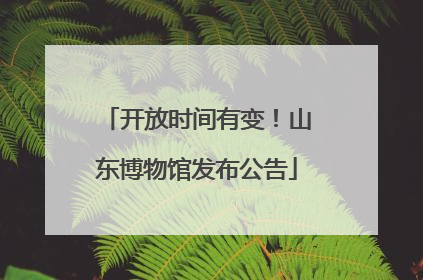 开放时间有变！山东博物馆发布公告