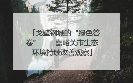 戈壁钢城的“绿色答卷”——嘉峪关市生态环境持续改善观察