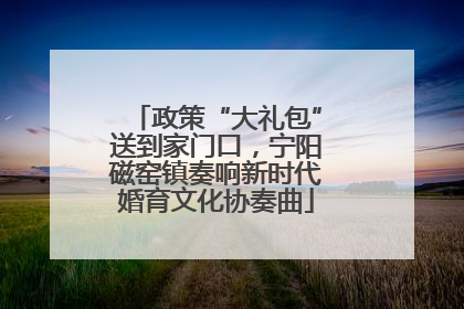 政策“大礼包”送到家门口，宁阳磁窑镇奏响新时代婚育文化协奏曲
