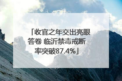 收官之年交出亮眼答卷 临沂禁毒戒断率突破87.4%