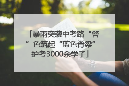 暴雨突袭中考路“警”色筑起“蓝色脊梁”护考3000余学子