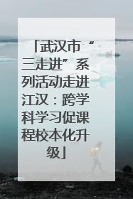 武汉市“三走进”系列活动走进江汉：跨学科学习促课程校本化升级