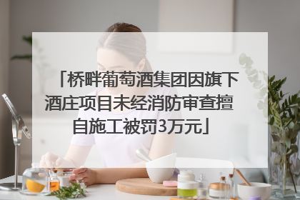 桥畔葡萄酒集团因旗下酒庄项目未经消防审查擅自施工被罚3万元
