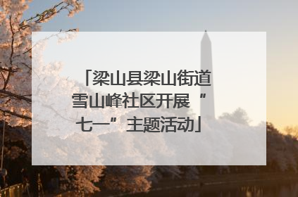 梁山县梁山街道雪山峰社区开展“七一”主题活动
