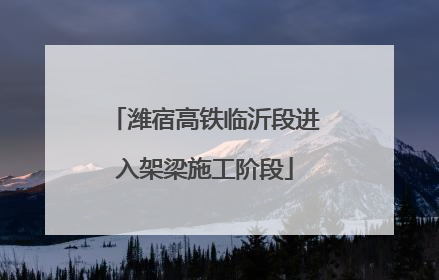 潍宿高铁临沂段进入架梁施工阶段