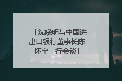 沈晓明与中国进出口银行董事长陈怀宇一行会谈