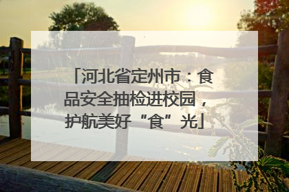 河北省定州市：食品安全抽检进校园，护航美好“食”光