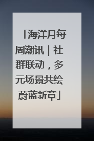 海洋月每周潮讯｜社群联动，多元场景共绘蔚蓝新章