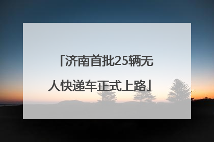 济南首批25辆无人快递车正式上路