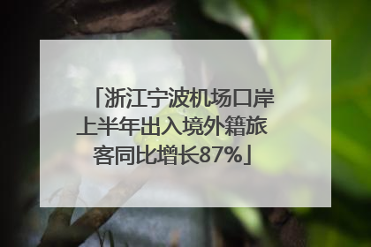 浙江宁波机场口岸上半年出入境外籍旅客同比增长87%