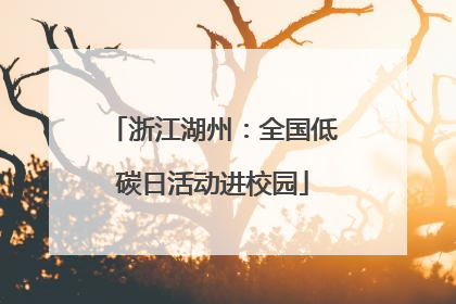 浙江湖州：全国低碳日活动进校园